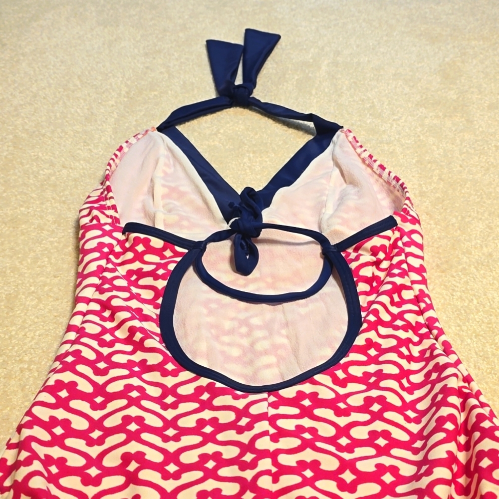 NWT Roberta Roller Rabbit Pink Cata One Piece Medium Swimsuit - Picture 7 of 8
